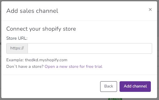dkd add shopify store